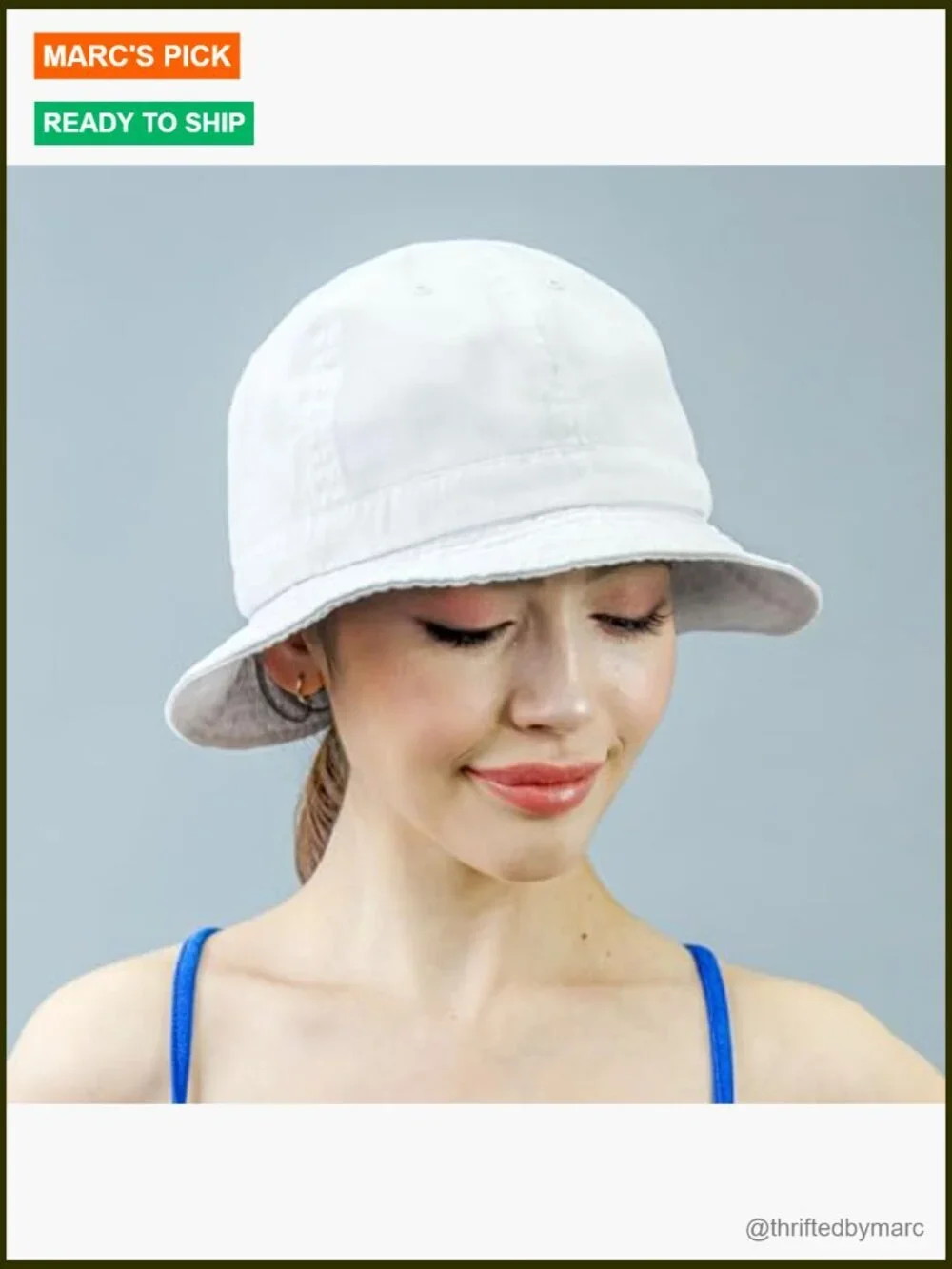 Unisex 100% Cotton Bucket Hat Long Brim Packable Sun Hat